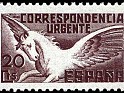 Spain 1938 Pegasus 20 CT Brown Edifil 861. España 861. Uploaded by susofe